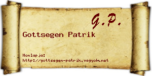 Gottsegen Patrik névjegykártya